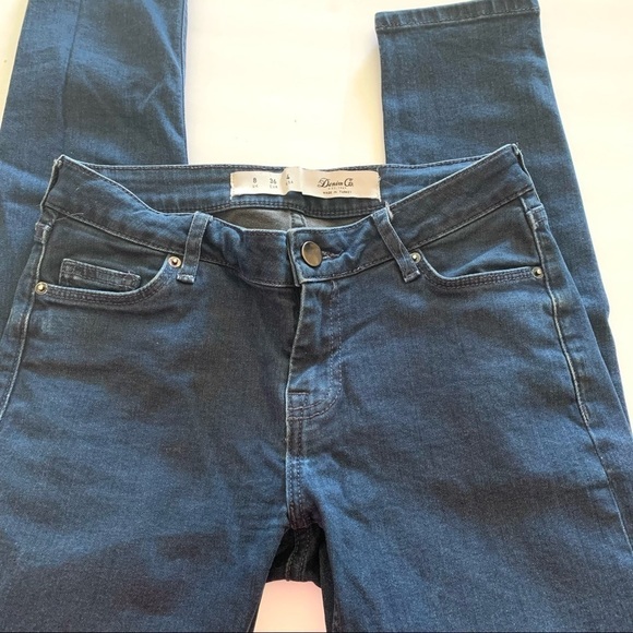 Denim Co Skinny Jeans Dark Wash Distressed Busted Knees Classic Womens sz 4 - Picture 2 of 8